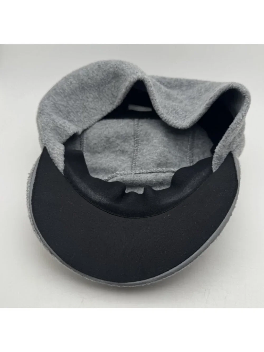 Gaiam Winter Hat Cap Women's Gray Fleece with Ear Flaps & Brim Outdoor Casual